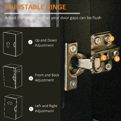 HOMCOM-Armadietto-Due-Ante-con-Ripiano-Regolabile-e-Spazi-Aperti-in-MDF-e-Legno-80x40x94.3-cm-Nero