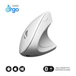 SUBBLIM RATON OPTICO DUAL GLIDE VERTICAL ERGO DUAL BATERIA BLANCO mouse Universale Mano destra Bluetooth + USB Type