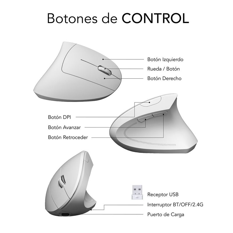 Mouse-Universale-Mano-destra-Bluetooth---USB-Type-A-Ottico-1600-DPI