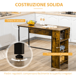 HOMCOM-Bancone-Bar-Pieghevole-Stile-Industriale-con-Scaffale-a-3-Ripiani-120x76x91.4cm