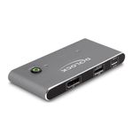 DeLOCK Switch KVM USB-C per DisplayPort 8K 30 Hz con USB 2.0