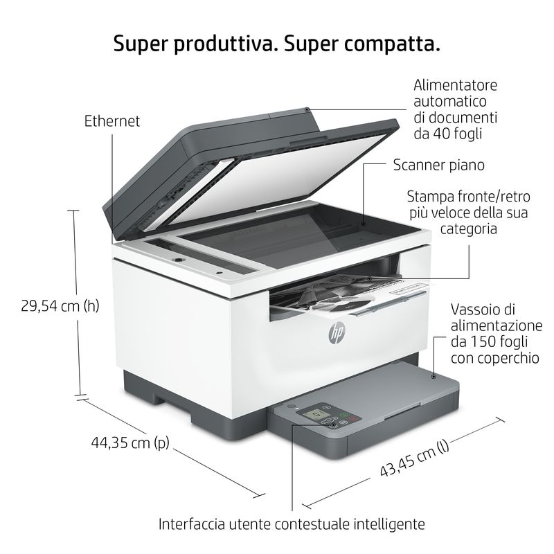 HP-LaserJet-Stampante-multifunzione-M234sdn-Bianco-e-nero-Stampante-per-Piccoli-uffici-Stampa-copia-scansione-Scansione-verso-e-mail--scansione-verso-PDF