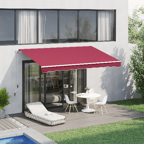 Outsunny-Tenda-da-Sole-per-Esterno-Avvolgibile-a-Manovella-in-Metallo-e-Alluminio-4x2.5m-Rosso-Scuro