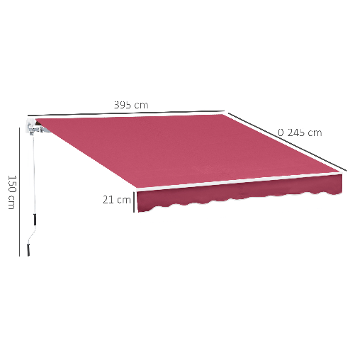 Outsunny-Tenda-da-Sole-per-Esterno-Avvolgibile-a-Manovella-in-Metallo-e-Alluminio-4x2.5m-Rosso-Scuro