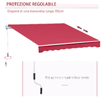 Outsunny-Tenda-da-Sole-per-Esterno-Avvolgibile-a-Manovella-in-Metallo-e-Alluminio-4x2.5m-Rosso-Scuro
