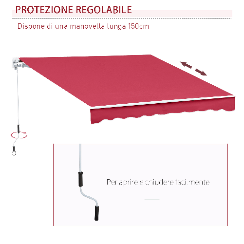 Outsunny-Tenda-da-Sole-per-Esterno-Avvolgibile-a-Manovella-in-Metallo-e-Alluminio-4x2.5m-Rosso-Scuro