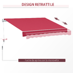 Outsunny-Tenda-da-Sole-per-Esterno-Avvolgibile-a-Manovella-in-Metallo-e-Alluminio-4x2.5m-Rosso-Scuro