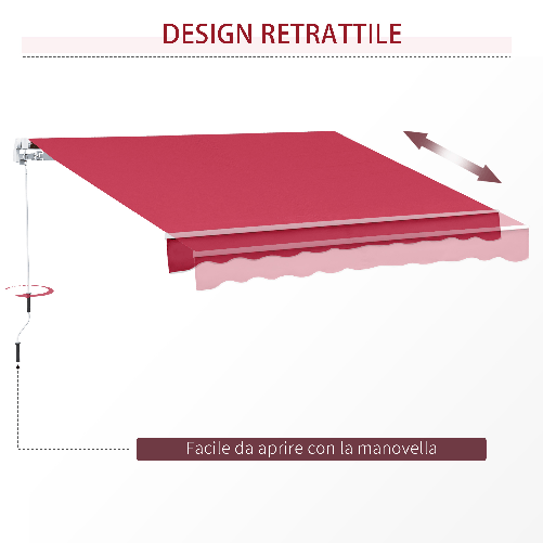Outsunny-Tenda-da-Sole-per-Esterno-Avvolgibile-a-Manovella-in-Metallo-e-Alluminio-4x2.5m-Rosso-Scuro