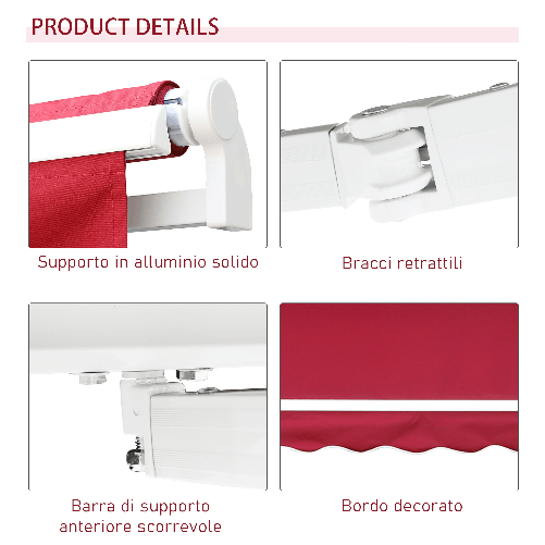 Outsunny-Tenda-da-Sole-per-Esterno-Avvolgibile-a-Manovella-in-Metallo-e-Alluminio-4x2.5m-Rosso-Scuro