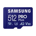 Samsung PRO Plus microSD Memory Card 512GB (2023), USB Card Reader incluso