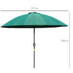 Outsunny-Ombrellone-da-Giardino-e-Terrazza-Ø2.5x2.5-m-con-Manovella-18-Stecche-e-Testa-Inclinabile-Verde