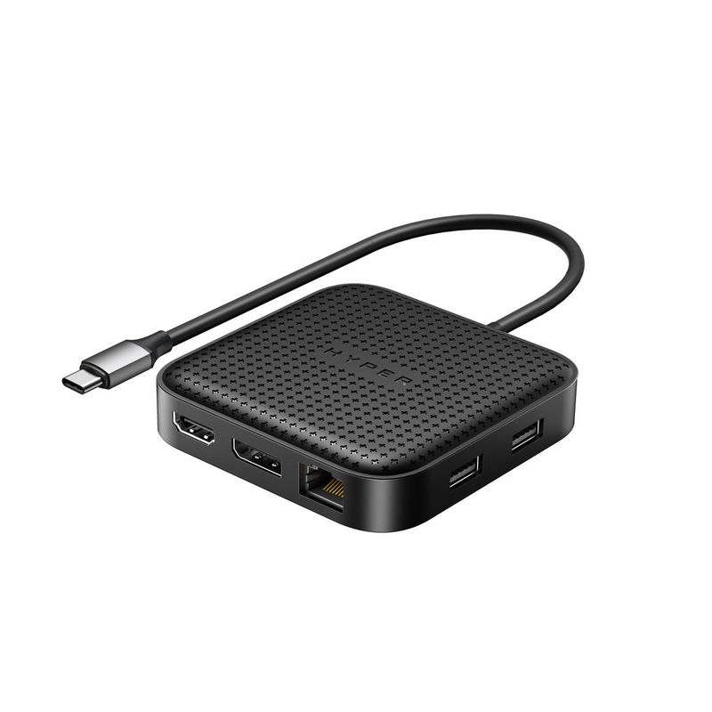 HYPER-HD583-GL-replicatore-di-porte-e-docking-station-per-notebook-USB-3.2-Gen-1-3.1-Gen-1-Type-C-Nero--HD-USB4-MOBILE-D