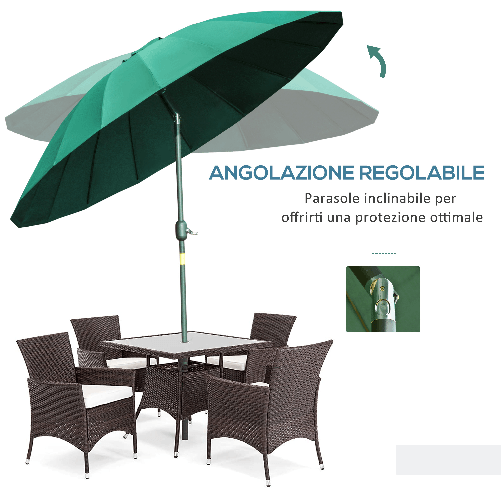 Outsunny-Ombrellone-da-Giardino-e-Terrazza-Ø2.5x2.5-m-con-Manovella-18-Stecche-e-Testa-Inclinabile-Verde