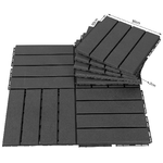 Outsunny-Set-9-Mattonelle-a-Incastro-per-Terrazzo-Piastrelle-per-pavimenti--30x30x2cm--in-PP-Antiscivolo-Area--0.81-mq-Nero