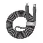 Rivacase Cavo Ricarica Piatto In Nylon Resistente Type-C / Lightning  12M Grigio