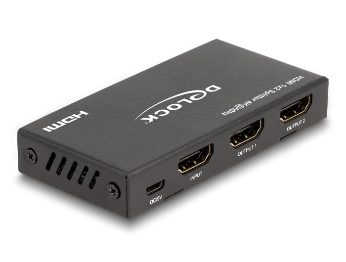 Delock-Splitter-HDMI-da-1-ingresso-HDMI-a-2-uscite-HDMI-4K-60-Hz-con-downscaler