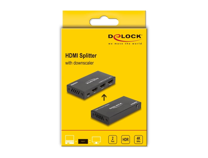 Delock-Splitter-HDMI-da-1-ingresso-HDMI-a-2-uscite-HDMI-4K-60-Hz-con-downscaler