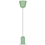 V-TAC Lampadario LED a Cilindro in Calcestruzzo con Portalampada E27 (Max 60W) Colore Verde