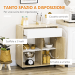 HOMCOM-Carrello-da-Cucina-in-Legno-con-Cassetto-Armadietto-e-Ruote-Girevoli-81x39.6x90.3cm