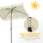 Outsunny-Ombrellone-da-Giardino-Rettangolare-2x1.3-m-con-Inclinazione-Regolabile-e-Palo-in-Alluminio-Beige-e-Nero