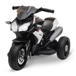 HOMCOM Moto Elettrica per Bambini 3-5 Anni Max. 25kg con Luci, Musica, Batteria 6V e Velocità 3km/h, 86cmx42cmx52cm Nera