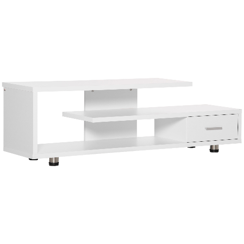 HOMCOM-Mobile-TV-Moderno-per-TV-fino-a-65--Mobile-TV-Aperto-in-Truciolato-con-Cassetto-135x35x41.7-cm