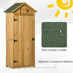 Outsunny-Capanno-da-Giardino-Porta-Attrezzi-in-Legno-Impermeabile-77x54.2x179cm---Giallo