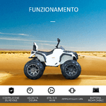 HOMCOM-Quad-per-Bambini-Elettrico-Batteria-12V-2-Velocita-con-Luci-e-Presa-USB-Ruote-Ammortizzate-Bianco-103.5x69.5x70cm