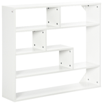 HOMCOM Libreria a Muro Moderna in Legno a 4 Livelli, 94x19.5x80cm, Bianco