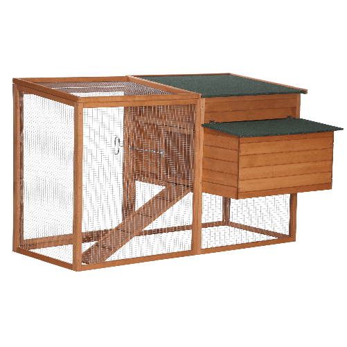 PawHut-Pollaio-per-Galline-Ovaiole-da-Esterno-con-Tetto-Apribile-e-Recinto-in-Legno-168x110.5x101.5-cm