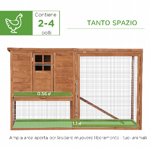 PawHut-Pollaio-per-Galline-Ovaiole-da-Esterno-con-Tetto-Apribile-e-Recinto-in-Legno-168x110.5x101.5-cm