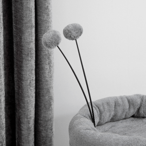 PawHut-Albero-Tiragraffi-per-Gatti-con-Casetta-e-Lettino-Pali-in-Sisal-e-Palline-44.5x44.5x73.5cm-Grigio