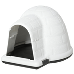 PawHut Cuccia Casetta da Esterno per Cani di Taglia Piccola a Forma di Igloo con Porta, per Carlino, Bichon Fries, Chihuahua, 68.2x80x53cm