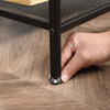 HOMCOM-Tavolino-da-Salotto-Basso-a-2-Livelli-con-Bordo-Rialzato-in-MDF-e-Metallo-100x50x46.5-cm-Color-Legno