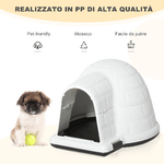 PawHut-Cuccia-Casetta-da-Esterno-per-Cani-di-Taglia-Piccola-a-Forma-di-Igloo-con-Porta-per-Carlino-Bichon-Fries-Chihuahua-68.2x80x53cm