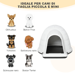 PawHut-Cuccia-Casetta-da-Esterno-per-Cani-di-Taglia-Piccola-a-Forma-di-Igloo-con-Porta-per-Carlino-Bichon-Fries-Chihuahua-68.2x80x53cm