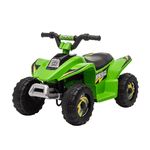 HOMCOM Quad Elettrico per Bambini con Batteria Ricaricabile 6V e Marcia Avanti e Indietro, 72x40x45.5 cm, Verde