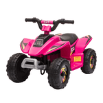 HOMCOM-Quad-per-Bambini-Elettrico-con-Batteria-Ricaricabile-6V-e-Velocita-2.8-4.6km-h-72x40x45.5-cm-Rosa