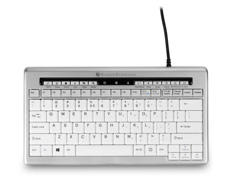 BakkerElkhuizen-S-board-840-tastiera-USB-QWERTY-Inglese-US-Grigio-chiaro-Bianco