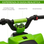 HOMCOM-Quad-Elettrico-per-Bambini-con-Batteria-Ricaricabile-6V-e-Marcia-Avanti-e-Indietro-72x40x45.5-cm-Verde