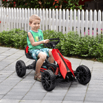 HOMCOM-Go-Kart-a-Pedali-per-Bambini-3-8-Anni-con-Sedile-Regolabile-e-Ruote-in-EVA-100x58x58.5-cm-Rosso-Nero