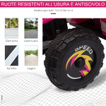 HOMCOM-Quad-per-Bambini-Elettrico-con-Batteria-Ricaricabile-6V-e-Velocita-2.8-4.6km-h-72x40x45.5-cm-Rosa