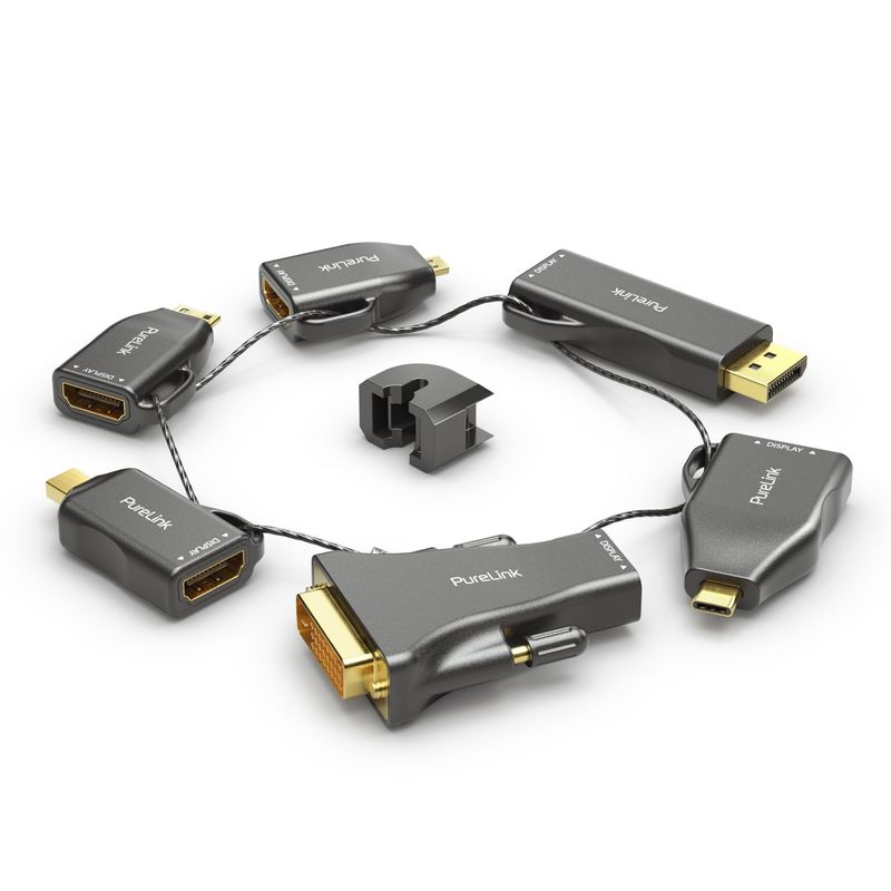 Anello-adattatore-PureLink-grande---6x-HDMI---miniDP-DP-USB-C-Mini-HDMI-Micro-HDMI-DVI