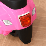 HOMCOM-Moto-Elettrica-per-Bambini-con-Licenza-Ufficiale-Vespa-Batteria-6V-Fari-e-Clacson-per-Bimbi-da-18-36-mesi-Rosa-66.5x38x52cm