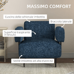 HOMCOM-Poltrona-Moderna-per-Casa-e-Ufficio-in-Tessuto-effetto-Lino-con-Imbottitura-89x72.5x76-cm-Blu-Scuro