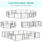 PawHut-Recinto-per-Cani-e-Cuccioli-con-16-Pannelli-Modulabili-e-2-Ingressi-80x1.5x60cm