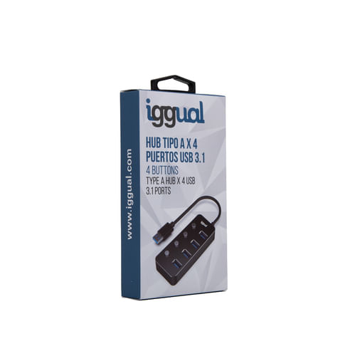 iggual-Hub-tipo-A-x-4-porte-USB-3.1-4-PULSANTI