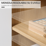 HOMCOM-Mobile-Multiuso-Moderno-in-Truciolato-e-Legno-di-Pino-con-Ripiano-Interno-Regolabile-su-3-Livelli-77x35x77.5-cm