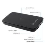 CoolBox COO-PB10KW-BK1 batteria portatile 10000 mAh Carica wireless Nero