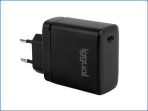 Caricabatterie-rapido-iggual-USB-PD-tipo-C-45W-GaN